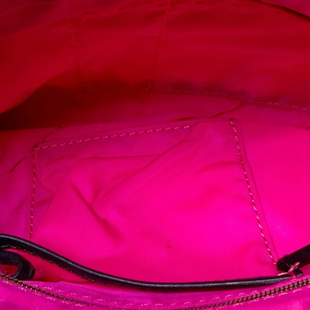 Dooney & Bourke Crossbody Bag Small Black Purse Nylon Leather Pink Preppy Y2K